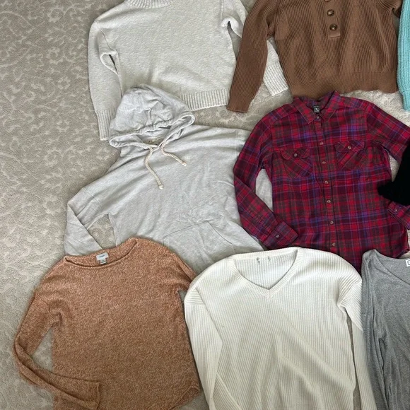 Huge lot of women’s sweatshirt sweater set M neutral L.L. bean teal element ful - Picture 4 of 14